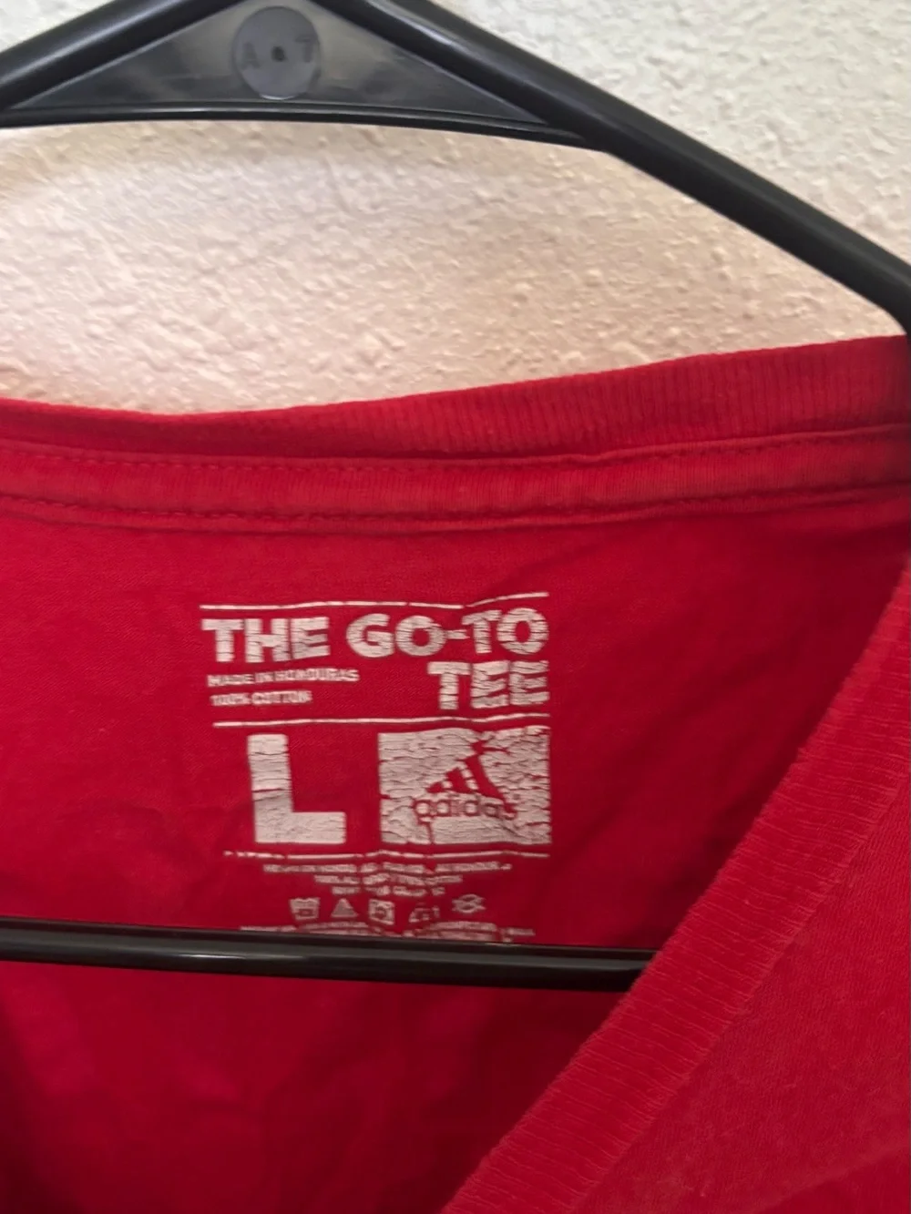 adidas Los Angeles Red Jersey Tee with Blue & White Accents